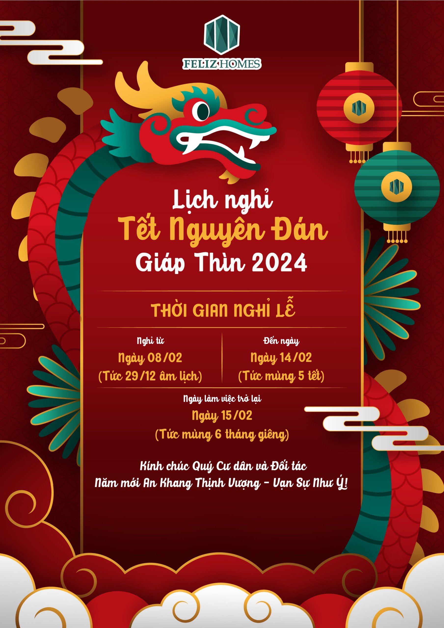 LỊCH NGHỈ TẾT NGUY&Ecirc;N Đ&Aacute;N GI&Aacute;P TH&Igrave;N 2024